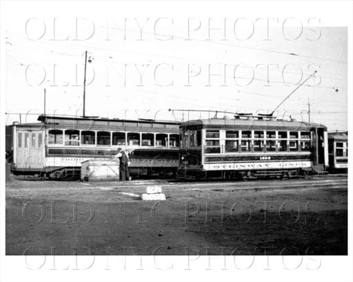 Trolley 1668 Woodside Queens 1938 8x10 Old Vintage Photos and Images