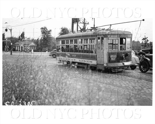 Trolley 1670 Woodside Queens 1938 Old Vintage Photos and Images