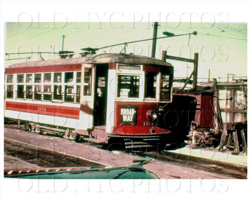 Trolley 1671 on Woodside Old Vintage Photos and Images