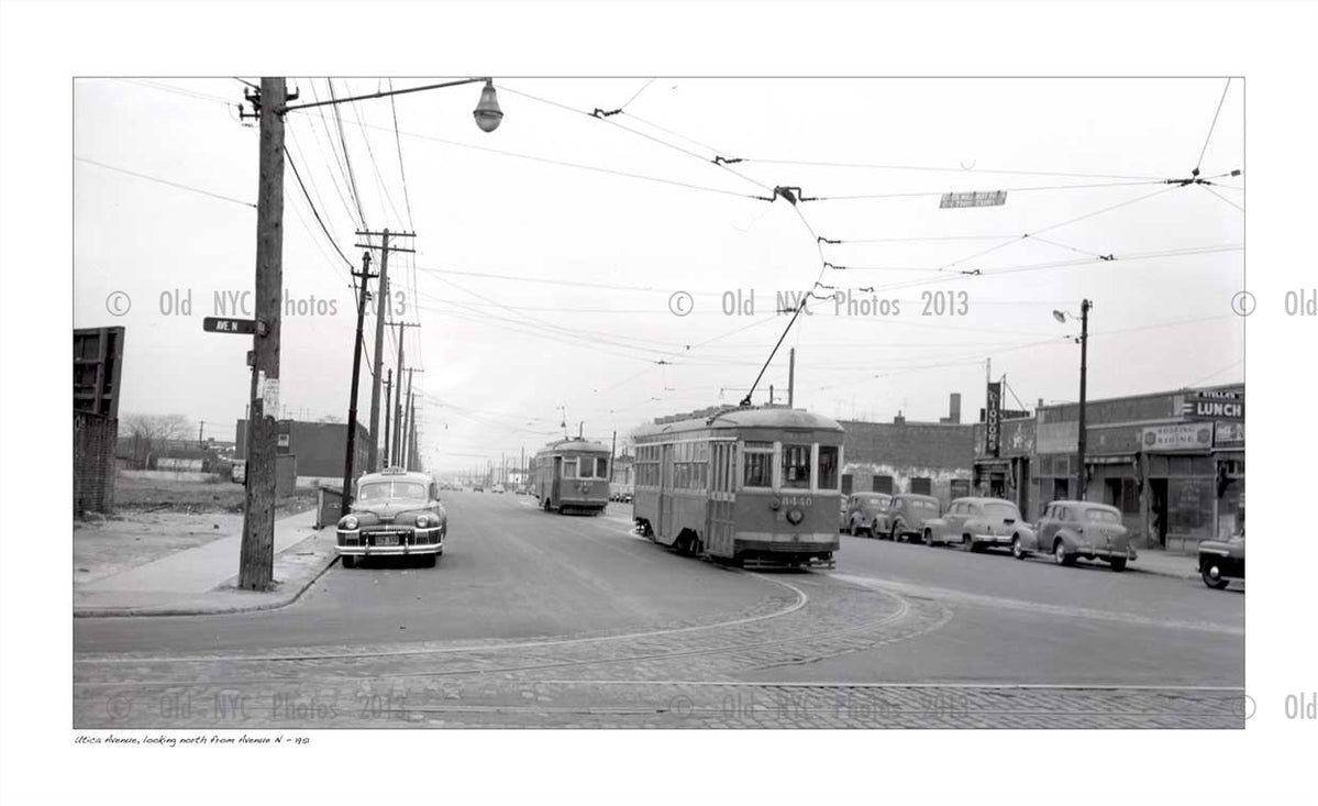 trolley at Utica Ave & Avenue N — Old NYC Photos