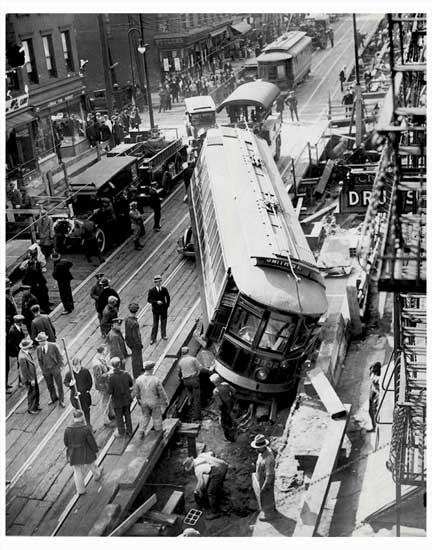 Trolley Crash Scene Old Vintage Photos and Images