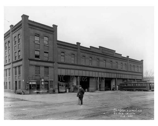 Trolley Depot Lenox Avenue - Harlem NY 1922 Old Vintage Photos and Images