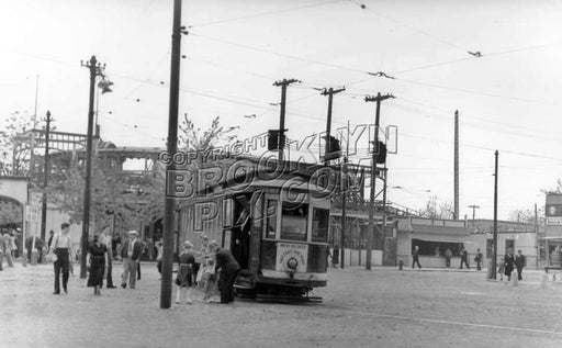 Trolley loop at Canarsie Pier near Golden City Park, c.1939 Old Vintage Photos and Images