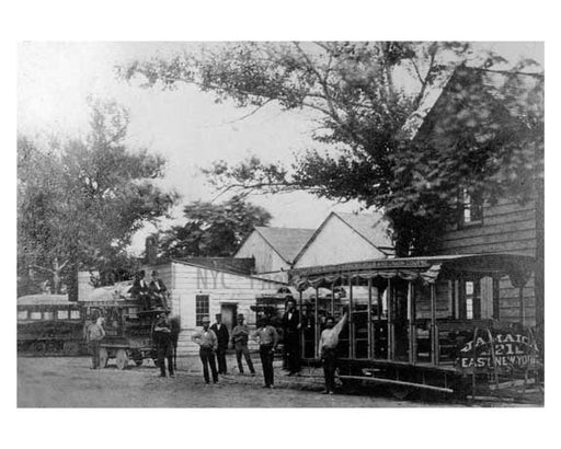 Trolley on Jamaica Avenue 1870 - Woodhaven  - Queens NY Old Vintage Photos and Images