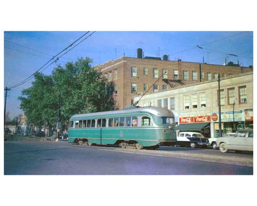 Trolley passing down Church Avenue - Flatbush Brooklyn, NY  1956 E Old Vintage Photos and Images