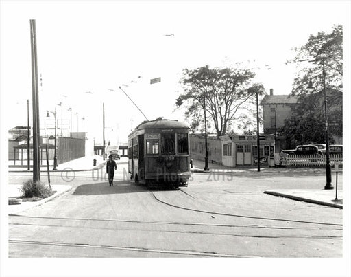 Trolley passing over Surf Ave Old Vintage Photos and Images
