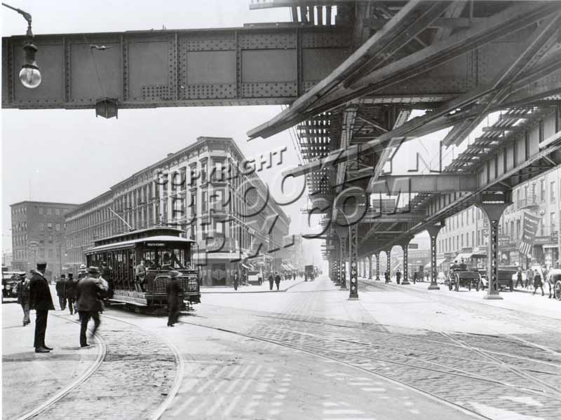 Trolley turning from Atlantic Avenue onto Flatbush Avenue, 1914 Old Vintage Photos and Images