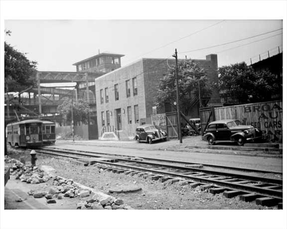 Trollies on Broadway - East  New York Brooklyn NY Old Vintage Photos and Images