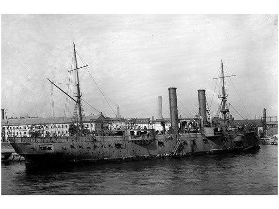 U.S.S. Chicago at the Brooklyn Navy Yard A Old Vintage Photos and Images