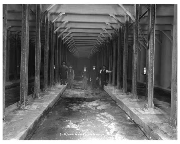 Underground - NYC subway system underconstruction at Houston & Lafayette October 15th 1901 Old Vintage Photos and Images