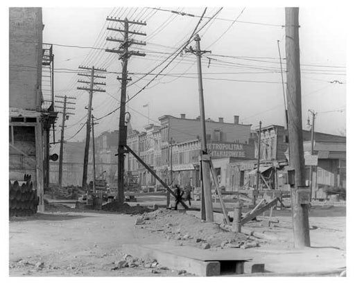 Up close view of Metropolitan Ave - East  Williamsburg - Brooklyn, NY  1918 Old Vintage Photos and Images