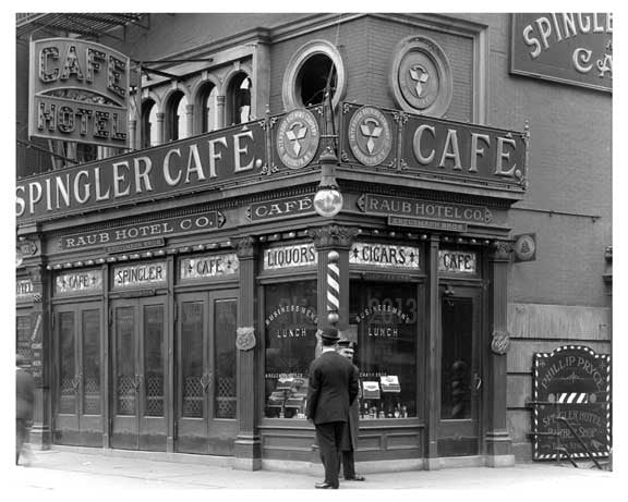 Upclose corner shot of 14th Street & University Place - Greenwich Village - Manhattan, NY 1916 Old Vintage Photos and Images