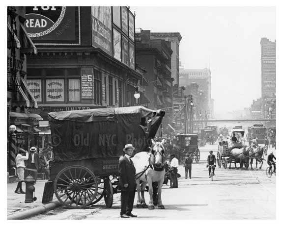 upclose shot of 7th Avenue & between 23rd & 24th Street - Manhattan  1914 Old Vintage Photos and Images
