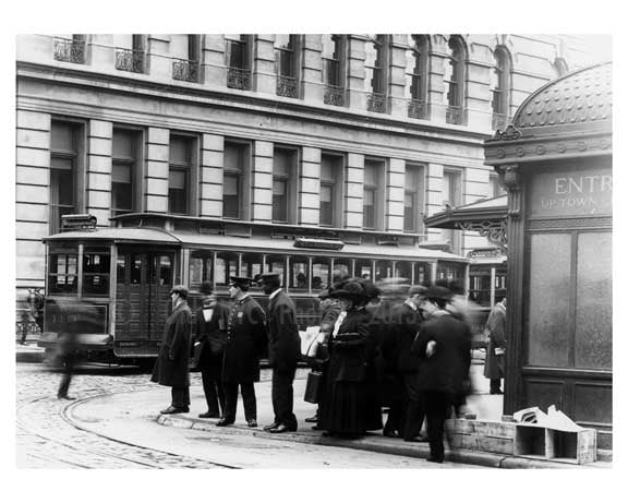 Upclose train shot - Station entrance Madison & 42nd Street  - Murray Hill Manhattan - New York, NY 1910 Old Vintage Photos and Images
