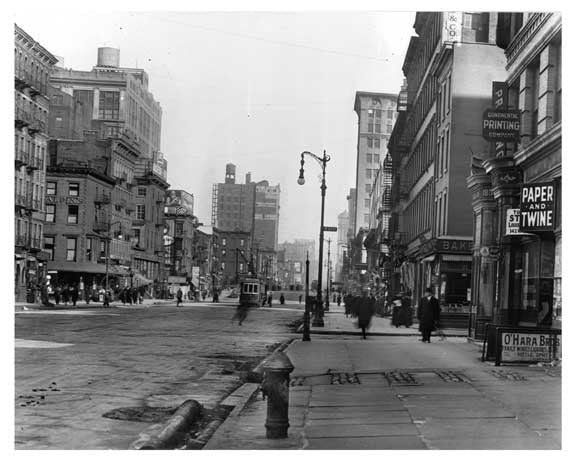 Upclose view of 7th Avenue between 20th & 21st Streets - Chelsea  NY 1915 Old Vintage Photos and Images