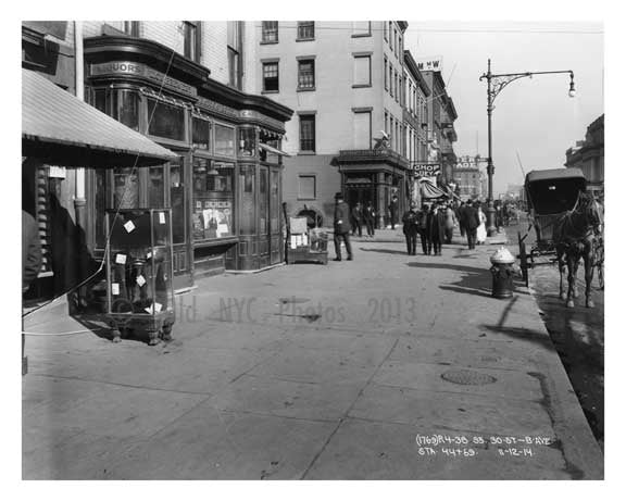 Upclose view of 8th Avenue & West 30th Street - Chelsea - Manhattan  1914 Old Vintage Photos and Images