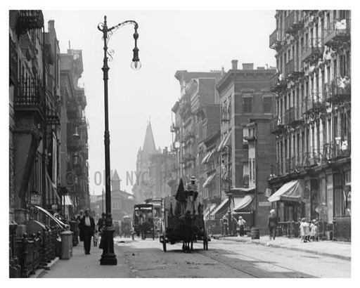 Upclose view of Christopher Street - Greenwich Village - Manhattan - NYC 1914 Old Vintage Photos and Images