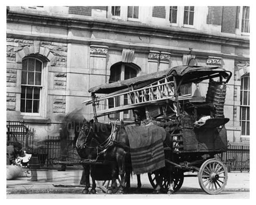 Upclose view of horse & wagon on Lenox Avenue & 135th Street Harlem, NY 1910 Old Vintage Photos and Images
