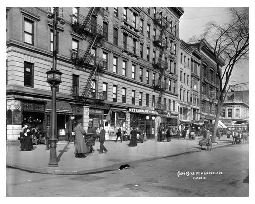 Upclose view of Lenox Avenue & 115th Street Harlem, NY 1910 C Old Vintage Photos and Images