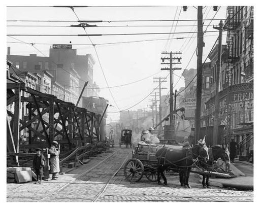 Upclose view of Metropolitan Ave - Williamsburg - Brooklyn, NY  1918 A Old Vintage Photos and Images