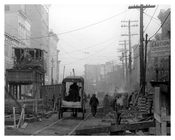 Upclose view of Metropolitan Ave - Williamsburg - Brooklyn, NY  1918 B Old Vintage Photos and Images