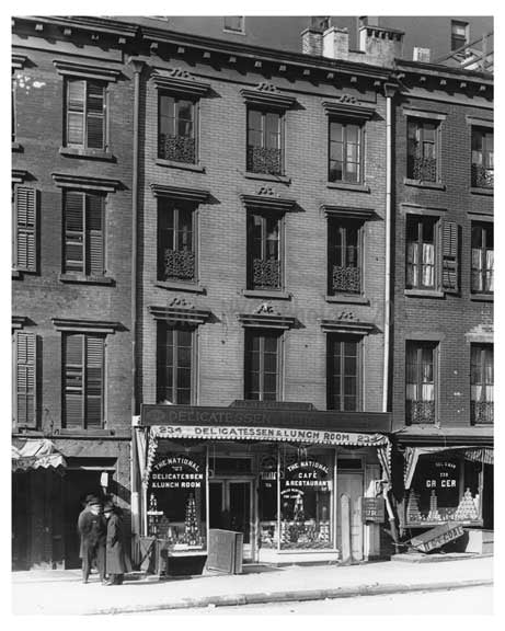Upclose view of the shops at ( 232 -) 7th Ave between 23rd & 24th  Streets - Chelsea  NY 1914 Old Vintage Photos and Images