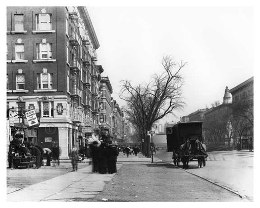 Uplclose street view Lenox Avenue & 110th Street Harlem, NY 1910 Old Vintage Photos and Images