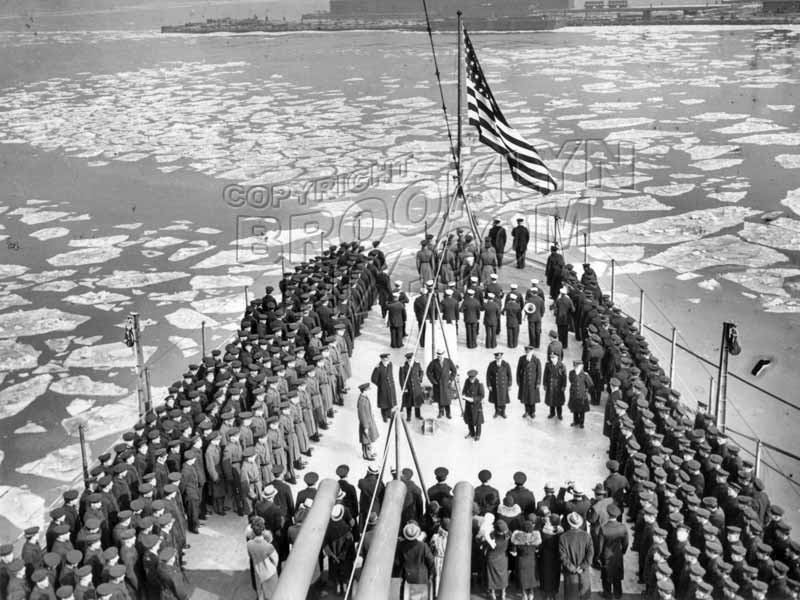 USS New Orleans Commission Ceremonies, 1934 Old Vintage Photos and Images