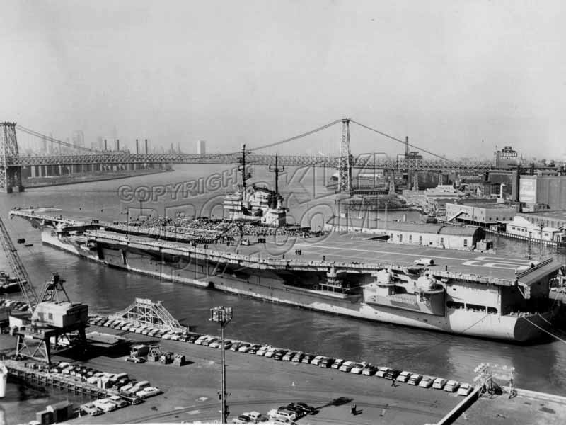USS Saratoga., 52,000 tons, 1956 Old Vintage Photos and Images