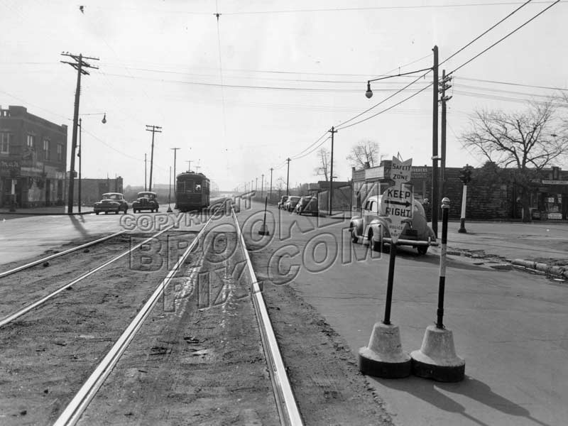 Utica Avenue looking south to Avenue D, 1945 — Old NYC Photos