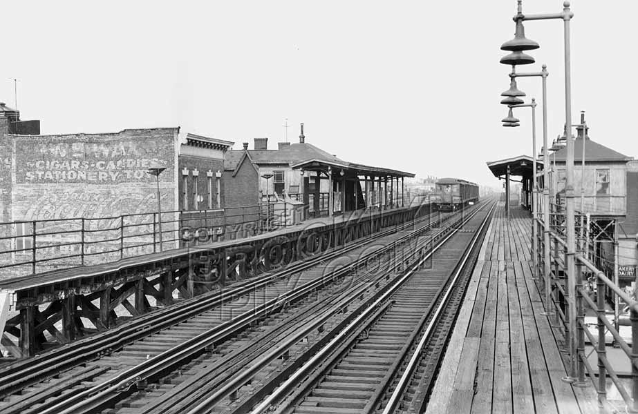 Van Siclen Avenue on Fulton Street elevated over Pitkin Avenue. (Photos of other stations available), 1956 Old Vintage Photos and Images