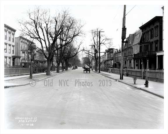 Vanderbilt Street looking east facing Prospect Avenue - Windor Terrace Brooklyn Old Vintage Photos and Images