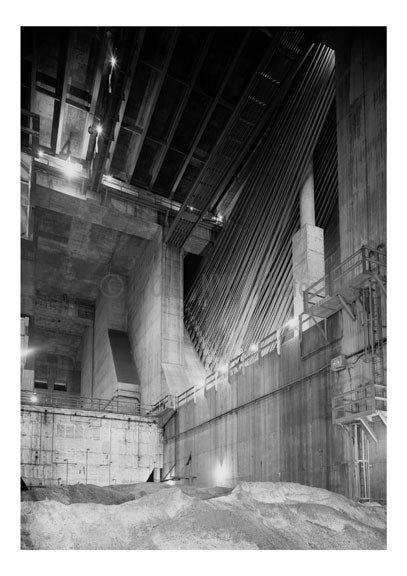 Verrazano Bridge - Interior anchorage chamber, brooklyn side from salt storage terminal Old Vintage Photos and Images