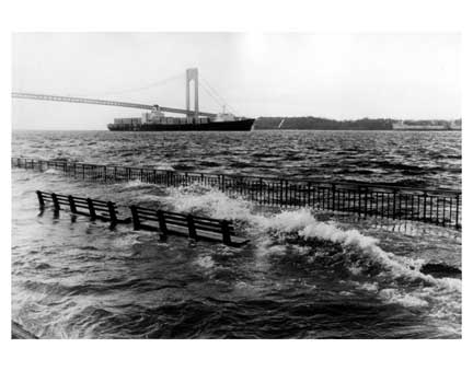Verrazano Bridge with Belt Pkwy Flooding Old Vintage Photos and Images