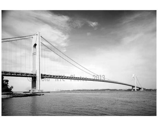 Verrazano Narrows Bridge - looking north toward Brooklyn Old Vintage Photos and Images