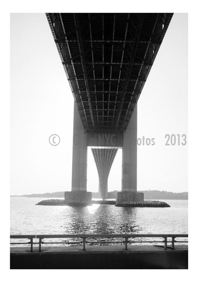 Verrazano Narrows Bridge - underside view from Brooklyn side looking south Old Vintage Photos and Images