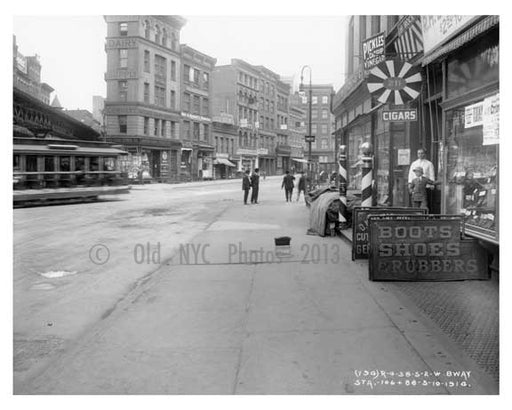 Vesey & West Broadway - Greenwich Village - Manhattan 1914 Old Vintage Photos and Images