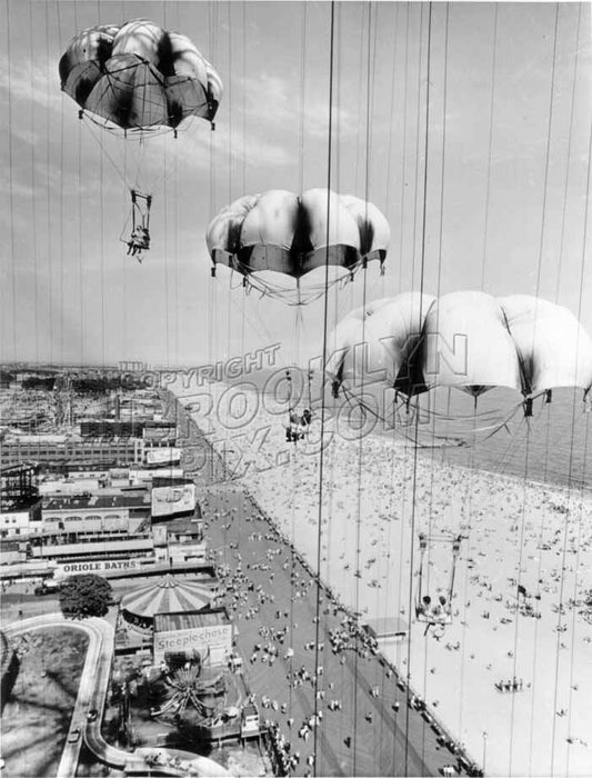 View from the Parachute Jump, 1950s Old Vintage Photos and Images