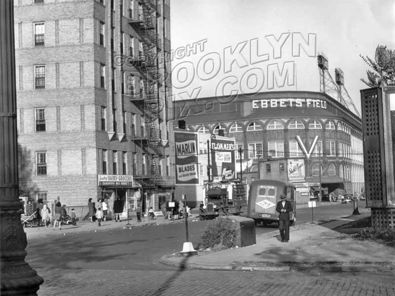 View from Washington Avenue east along Sullivan Place 1945 Old Vintage Photos and Images