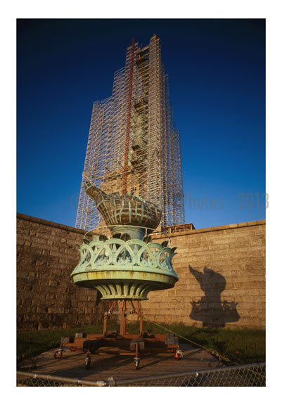 View of Flame & Torch after being removed from the Statue of Liberty Old Vintage Photos and Images