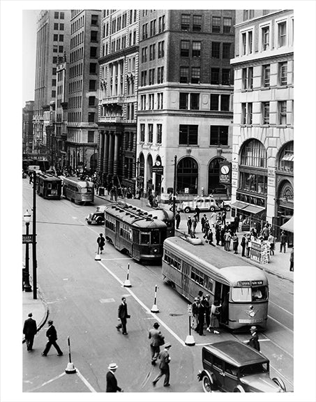 view of midtown from building window - Temple Bar in the background Old Vintage Photos and Images