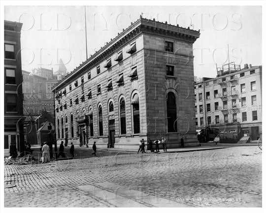 View of Police Station in Old Slip Front St Manhattan NYC 1914 Old Vintage Photos and Images