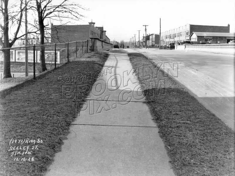 View west along the Seeley Street Viaduct Bridge, 1928 Old Vintage Photos and Images