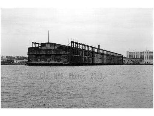 View West Rear - south Elevators and connecting bridge - pier 4 - Brooklyn Army Supply Base Old Vintage Photos and Images