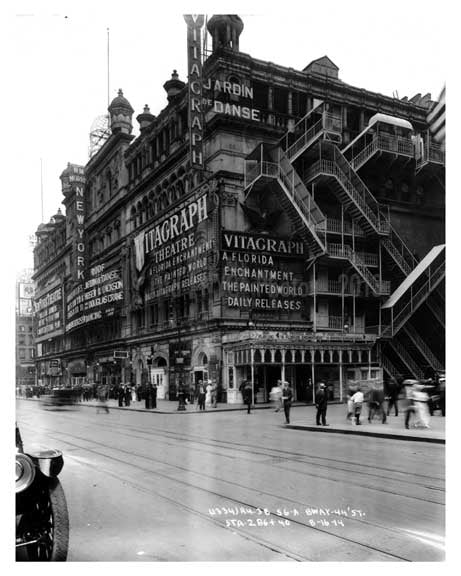 Vitagraph Theatre at Broadway & 44th Street - Midtown - Manhattan  1914 Old Vintage Photos and Images