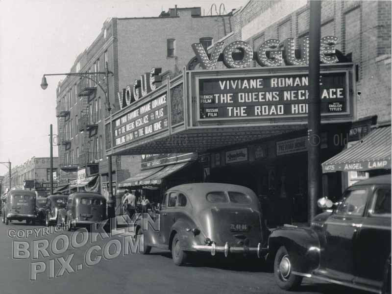 Vogue Theater, east side of Coney Island Avenue, south of Avenue K, 1940s Old Vintage Photos and Images