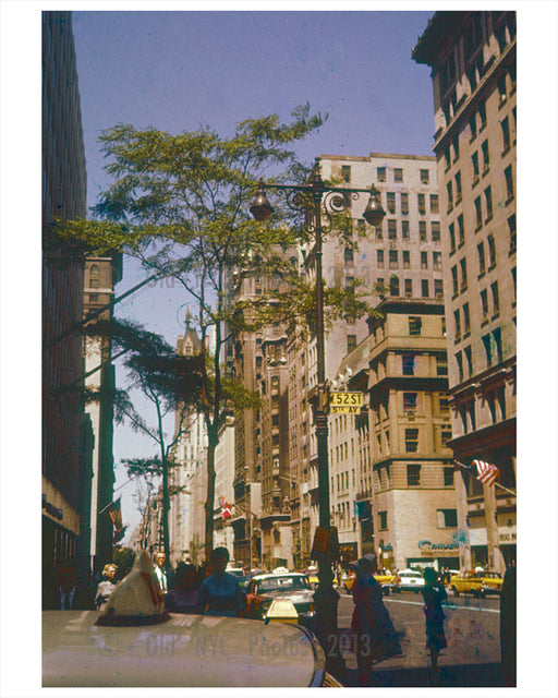 West 52nd St & 5th Ave  - Midtown Manhattan Old Vintage Photos and Images