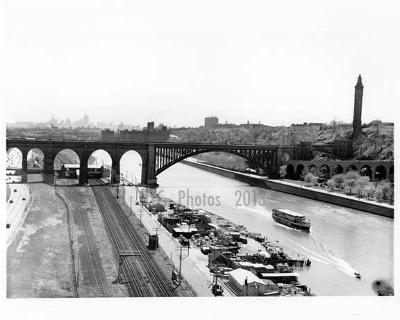 Washington Bridge over Harlem River -  New York, NY 1958 Old Vintage Photos and Images