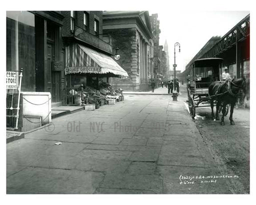 Washington Place & 6th Ave - Greenwich Village - Manhattan NYC 1913 A Old Vintage Photos and Images