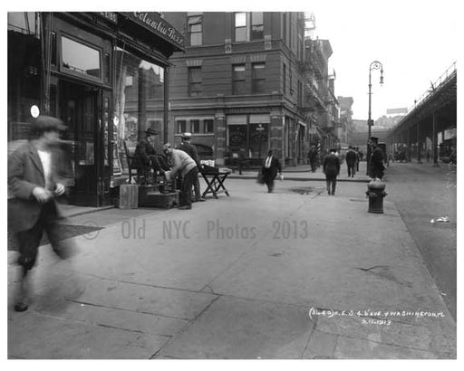 Washington Place & 6th Ave - Greenwich Village - Manhattan NYC 1913 D Old Vintage Photos and Images